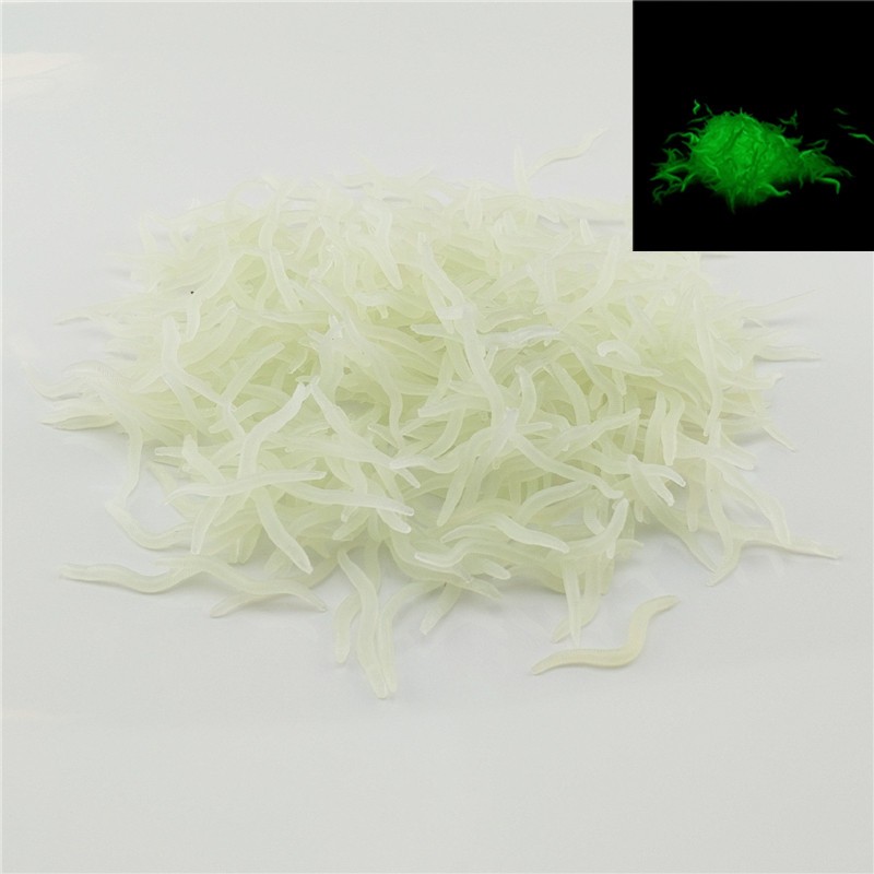Fishing Lure Soft Plastic - 60 sztuk 4cm wędkowanie silikonowe Luminous
