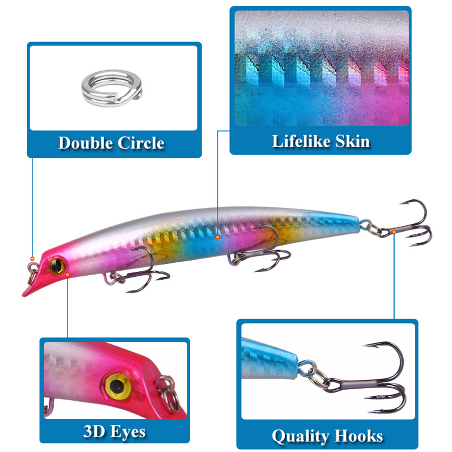 6 sztuk Crankbaits przynęty mo – Fishing Lure Spinnerbait recenzja i cena