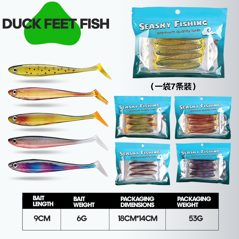 TAIYU 7-częściowy zestaw przyn – Fishing Lure Soft Plastic recenzja i cena